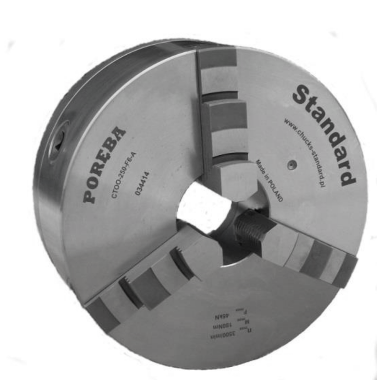 Патрон токарный 3х кулачковый Ø125mm, сталь, класс точности I, DIN6350, ТИП1  (POREBA, Польша)